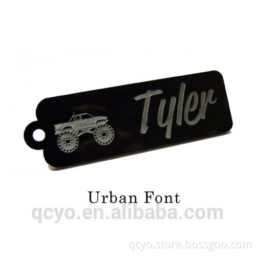 fashionable black keychain